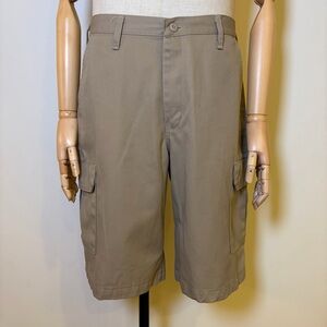 Red Kap Men's Khaki Cargo Shorts Size 34 Workwear Utility
